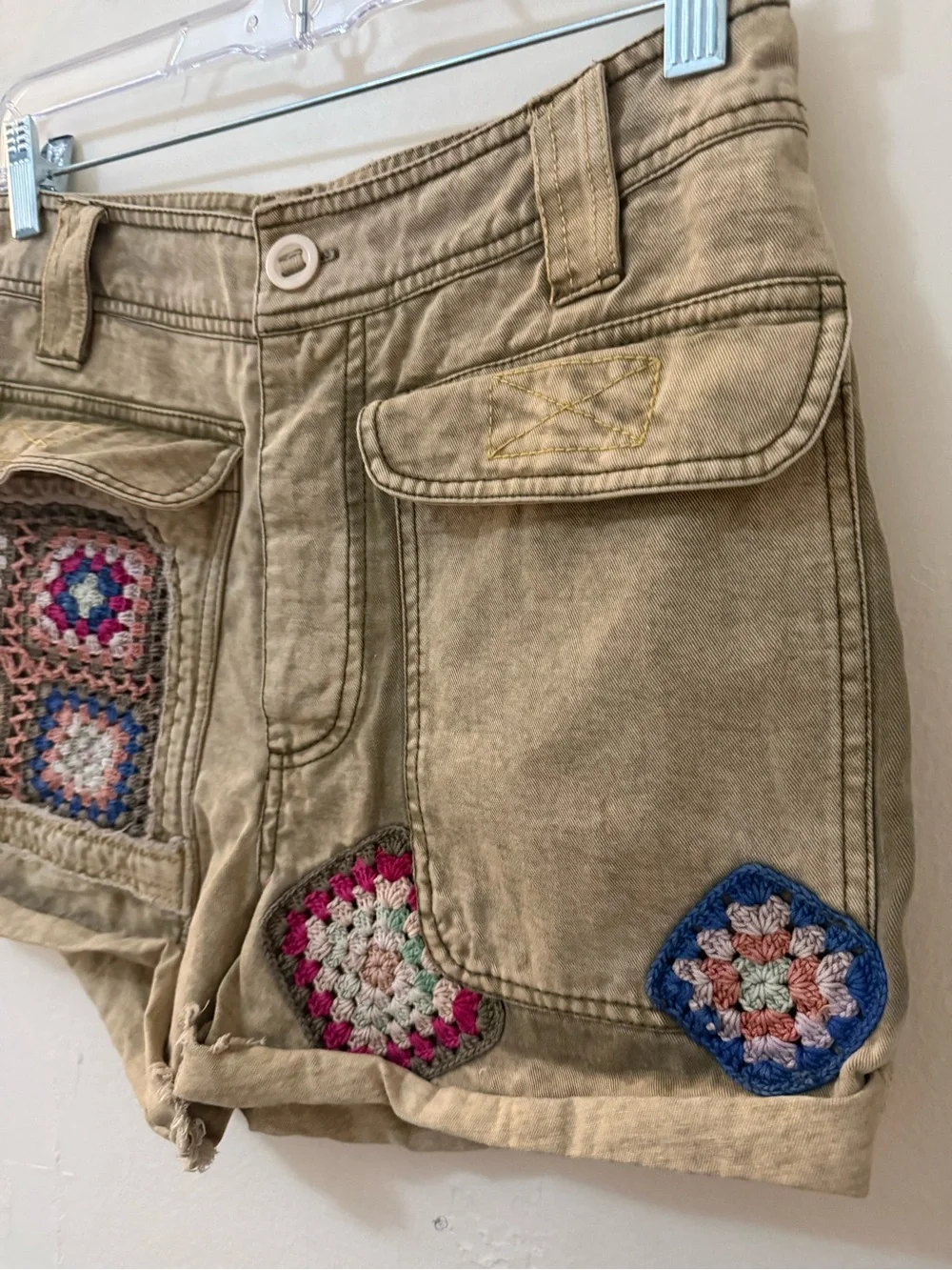 Free People Follow Rivers Crochet Shorts Sz 2